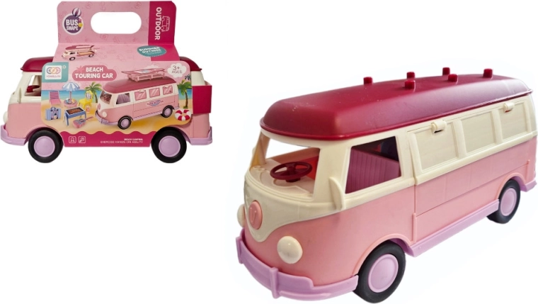 Camper giocattolo a spinta con accessori