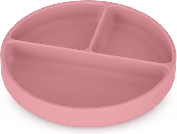 Petite&Mars piatto divisorio in silicone con ventosa Take&Match dusty rose 6m+