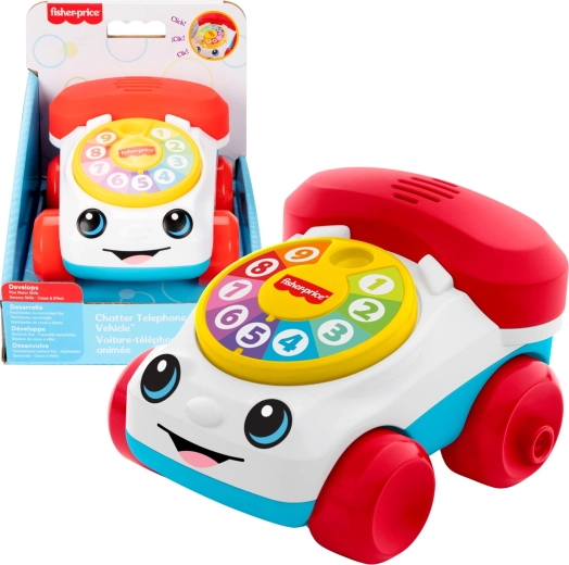 Fisher-Price Telefonino a forma di macchinina per piccoli chiacchieroni