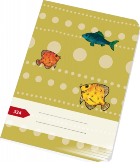 Quaderno A5 20 fogli a righe PAPÍRNY BRNO Pesciolini