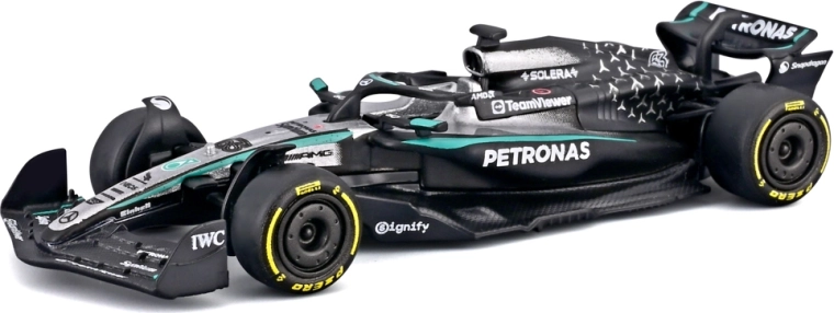 Modello Bburago di Formula 1 Mercedes-AMG Petronas W16 (2025) George Russell #63 1:64 in blister