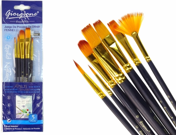 Set di pennelli per artisti - 7 forme