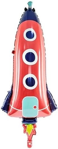 Palloncino in foil a forma di razzo mix 44 × 115 cm