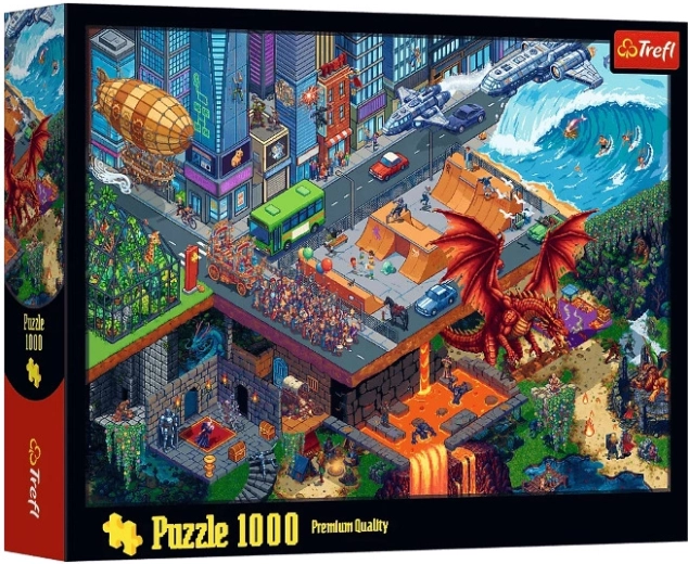 Puzzle da 1000 pezzi: città pixelata