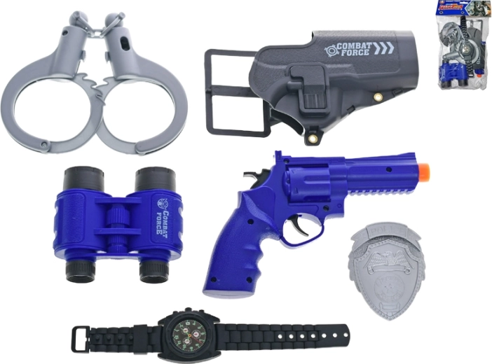 Set della polizia con pistola e accessori per bambini