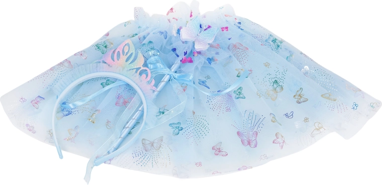 Magico stile blu con farfalla