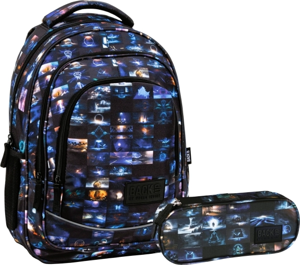 Set scolastico BackUP Cosmic cat 2in1 (zaino e astuccio)