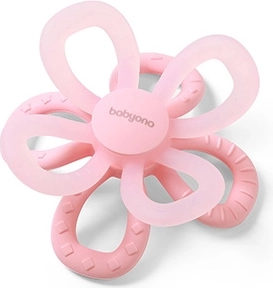 BabyOno massaggiagengive in silicone Flower rosa