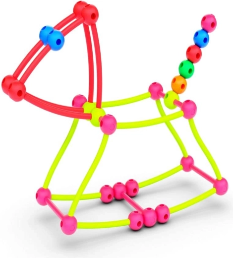 Stecche flessibili e connettori colorati per modelli 3D