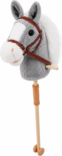 Testa in peluche morbida, criniera e briglia decorativa