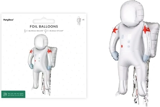 Palloncino in foil Astronauta 45 × 81 cm (mix di motivi)