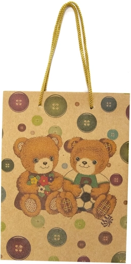 Borsa regalo con motivo di orsetti 15 × 6 × 20 cm