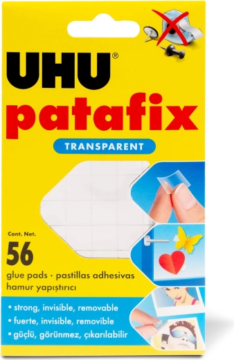 Patafix Invisible gomma adesiva trasparente 56 pezzi