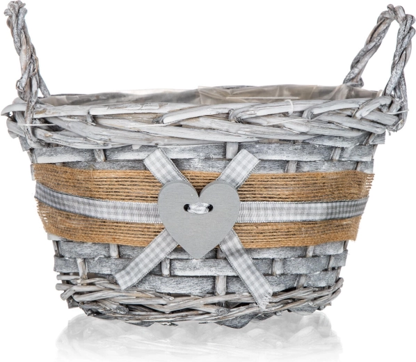 Decorazione rustica con cuoricino e nastro