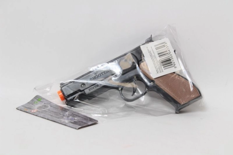 Pistola a capsule per bambini con puntale di sicurezza arancione