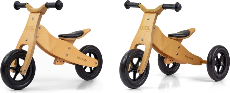 Bicicletta senza pedali in legno 2 in 1 Cool Natural