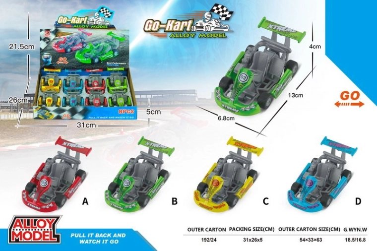 Go-kart a retrocarica 13 cm