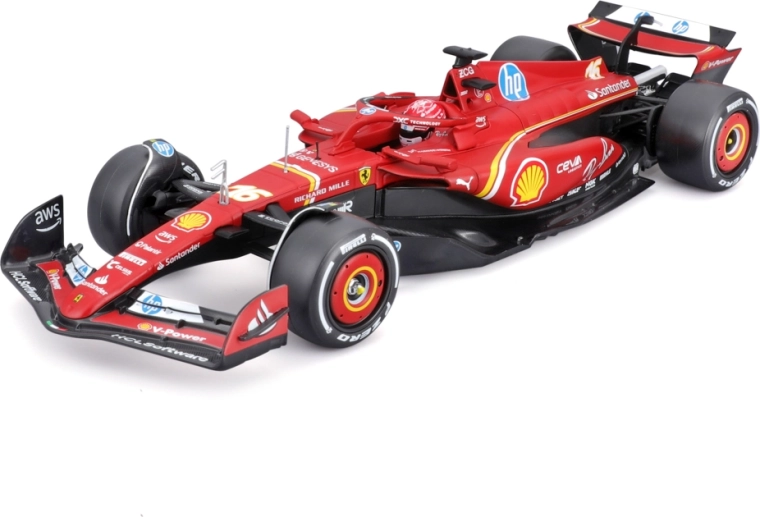 Bburago Ferrari SF-24 (2024) Charles Leclerc 1:24 in box acrilico