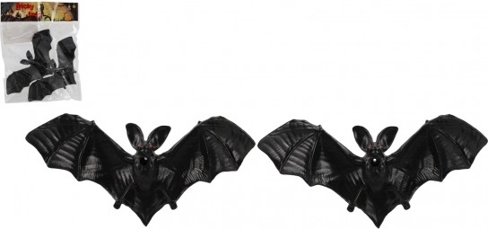 Pipistrelli decorativi 2 pz - plastica 15 cm