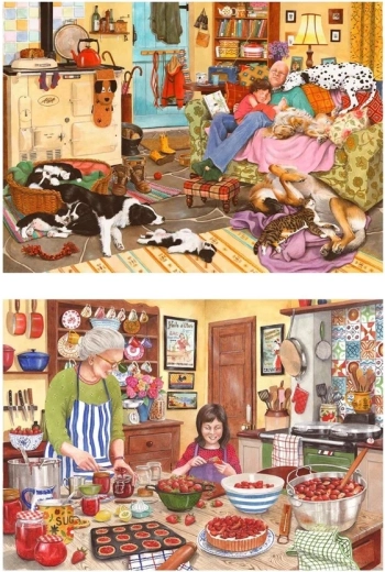 Puzzle Cuore della casa, 2 x 500 pezzi grandi