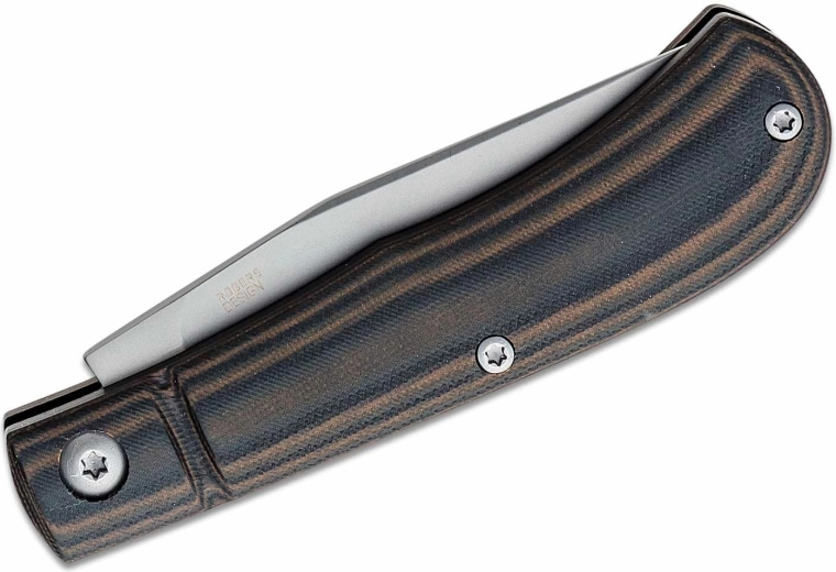 Impugnatura resistente in G10 nel colore nero-marrone
