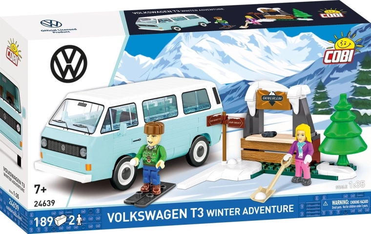 Set di costruzioni Cobi Volkswagen T3 avventura invernale (189 pezzi)