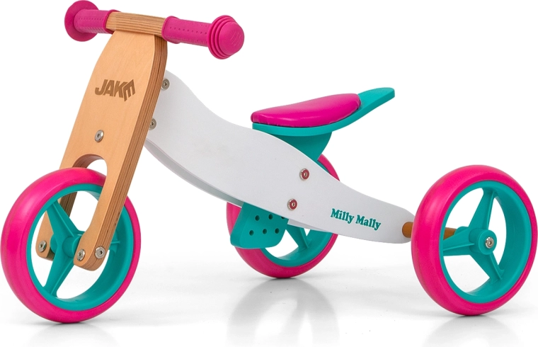 Bici senza pedali per bambini Milly Mally Jake 2 in 1 Classic Candy