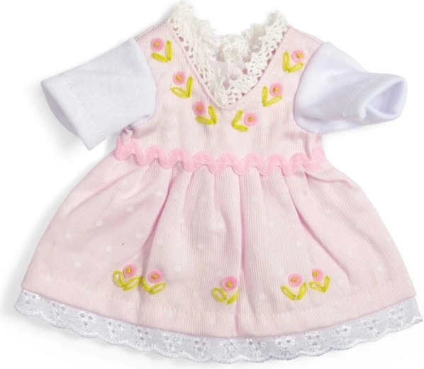 Bigjigs Toys vestito rosa con maglietta bianca per bambola 28 cm