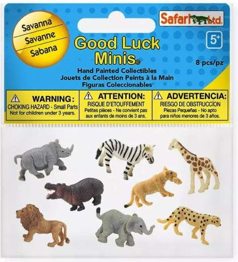 Safari Ltd. Good Luck Minis – animali della savana (8 pz)