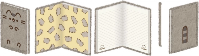 Blocco ad anelli Pusheen con copertina in peluche