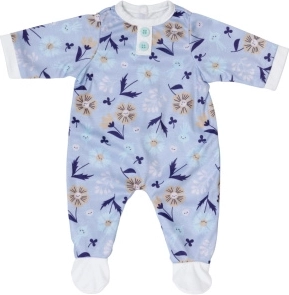 Tutina floreale blu BABY born per bambola da 43 cm