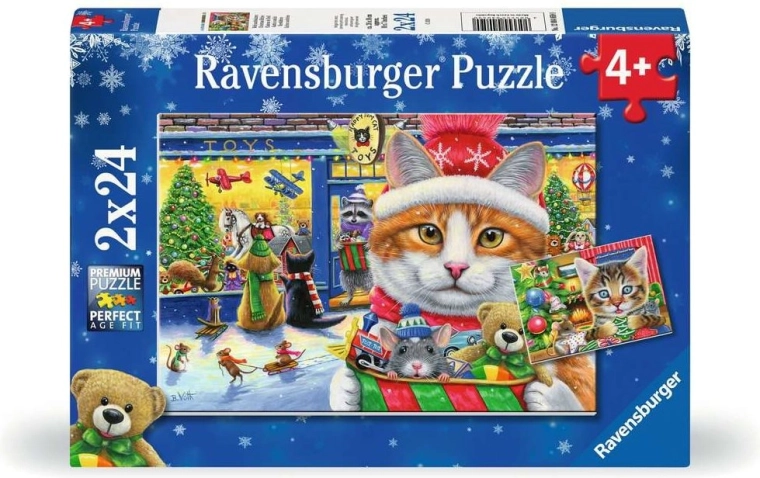 Ravensburger puzzle Gattini di Natale 2×24 pezzi