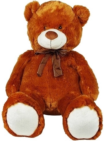 Orsetto di peluche con fiocco 70 cm marrone