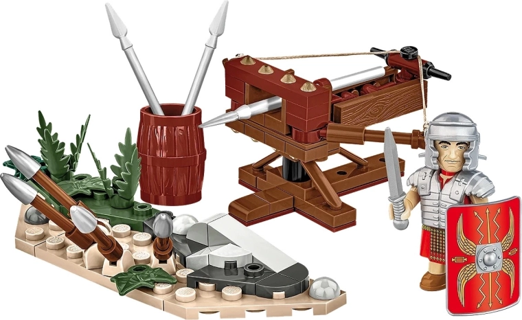 Balista romana funzionante con tiro