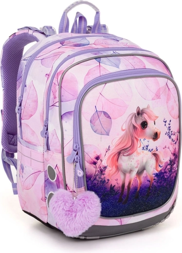 Topgal ENDY zaino scolastico leggero con cavallino