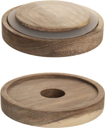 Coperchio in acacia con guarnizione