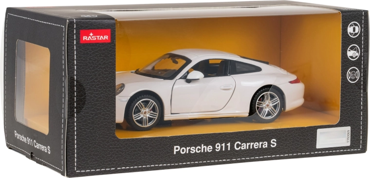 Modello in metallo Porsche 911 in scala 1:24 bianco RASTAR