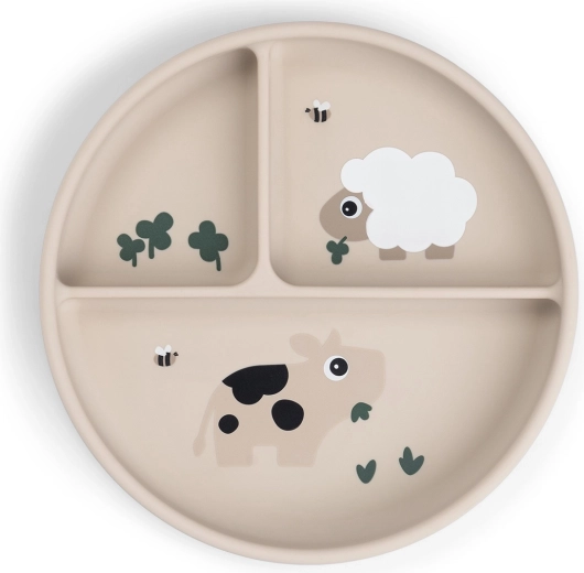 Piatto divisorio con ventosa Done by Deer Stick&Stay Tiny farm sabbia