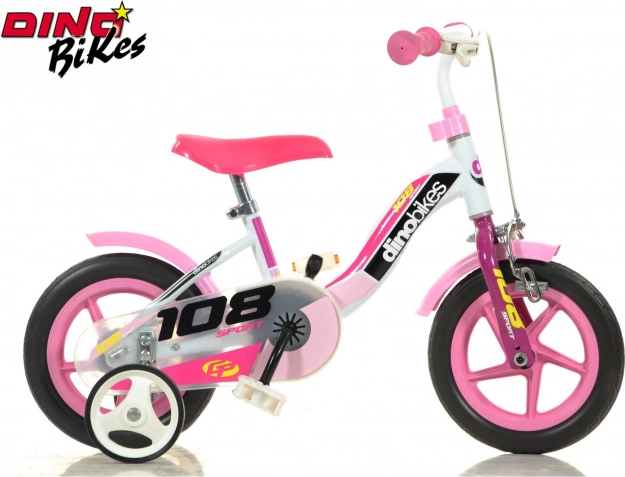 Bicicletta per bambini 10" Dino Bikes Girl rosa