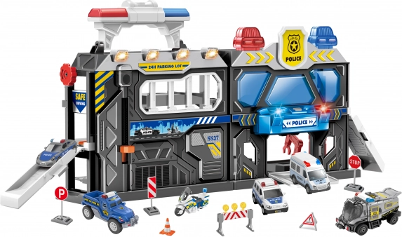 stazione di polizia portatile con effetti luminosi e sonori