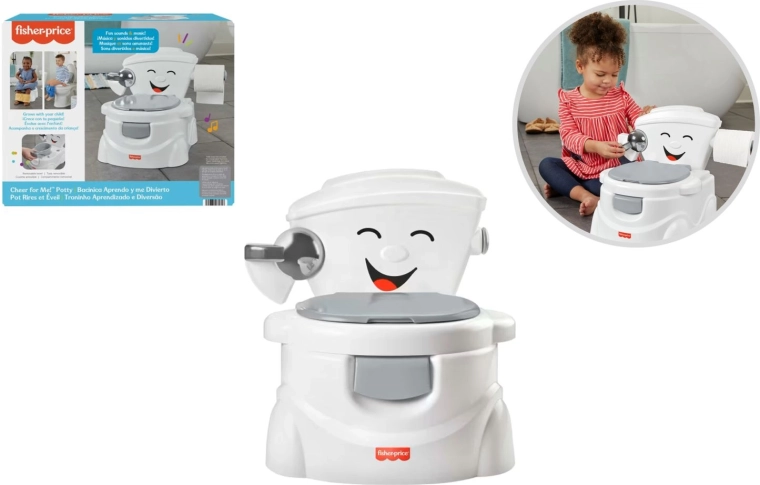 Fisher-Price vasino interattivo per bambini a forma di toilette con suoni