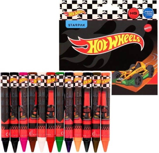Pastelli a cera jumbo Hot Wheels 12 colori - 1 pezzo