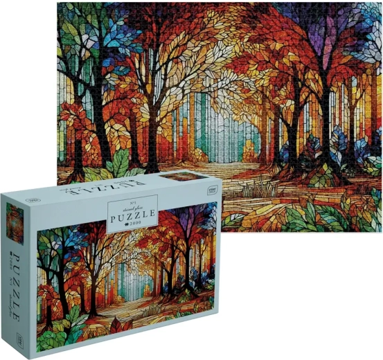 Interdruk puzzle Stained Glass: Foresta 2000 pezzi