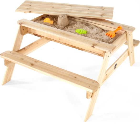 Tavolo da picnic in legno 2 in 1 con sabbiera
