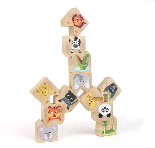 Gioco d’equilibrio in legno Milaniwood con animali selvatici