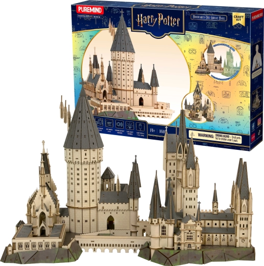Puremind Harry Potter puzzle 3D in legno Hogwarts – Sala Grande