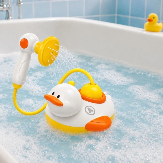 Divertimento nella vasca piena d’acqua