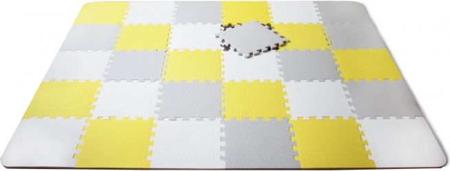 Kinderkraft Tappeto in schiuma Luno giallo-grigio 30 pz (29,5x29,5)