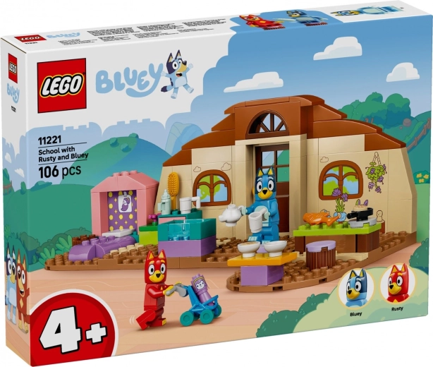 LEGO Bluey scuola con Rusty e Bluey