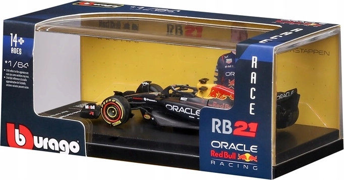 Modello F1 Bburago 1:64 Oracle Red Bull Racing RB21 Max Verstappen (2025) - 1 pezzo